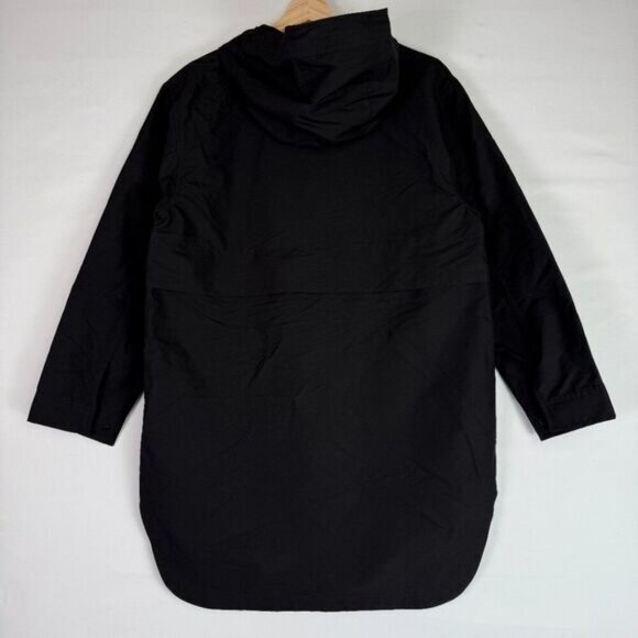 Everlane The Renew Anorak High Low Hem Water Repellant Jacket Black S - Picture 3 of 11